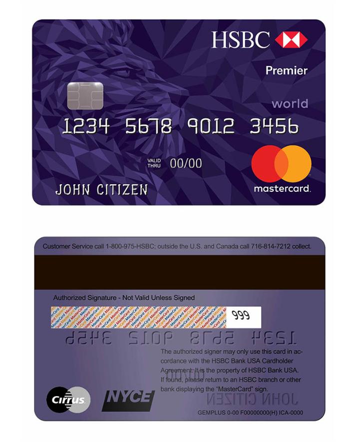USA HSBC  MasterCard Credit Card